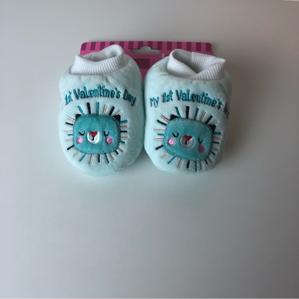 Baby Booties Infant USA 1-2 My 1st Valentine’s Day